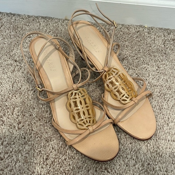 Talbots Collection Leather Strappy Sandal Heels Size 10 - Picture 1 of 7